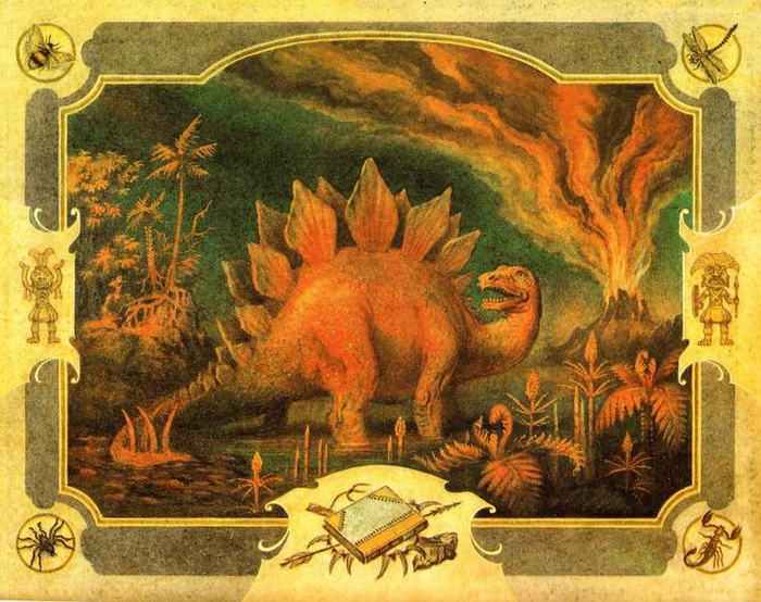 2 форзац к книге ЗАТЕРЯННЫЙ МИР -А.Конан-Дойла