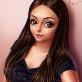 Портрет девушки в аниме-стиле