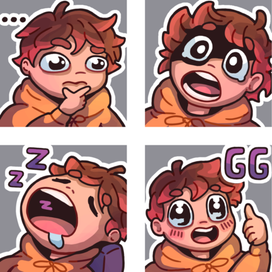 Набор стикеров для Twitch, Discord