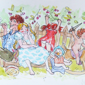 Деревенская семья