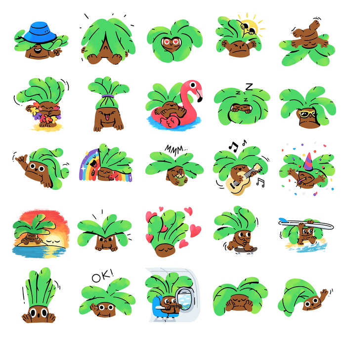 Пальма стикеры