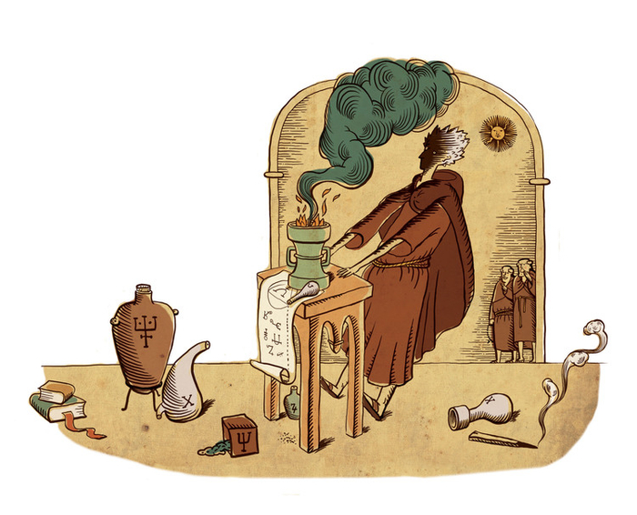 Случайное изобретение алхимиками пороха