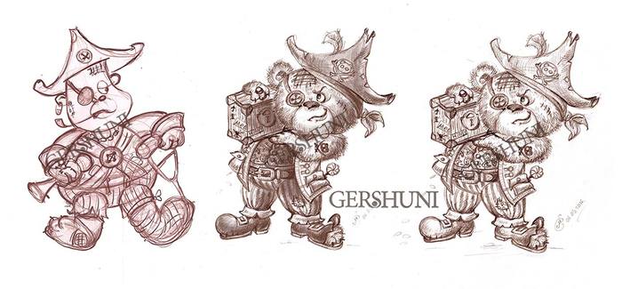 Почти морские волки..))sketch of the character