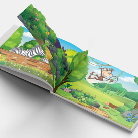 Детская книжка-картинка "Зоопарк"