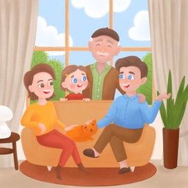 Книжная полосная иллюстрация