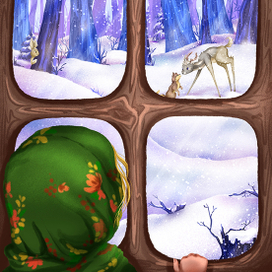 Иллюстрация к сказке "Серебряное копытце"