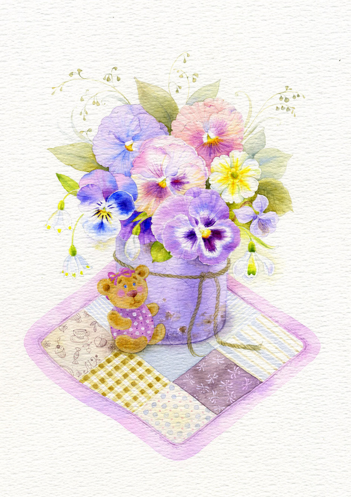 открыточка к 8 марта