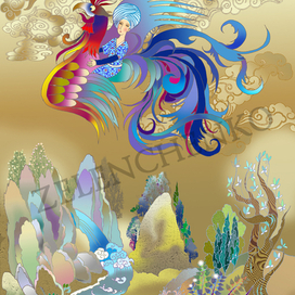 Волшебная птица. Илюстрация к азербайджанским сказкам