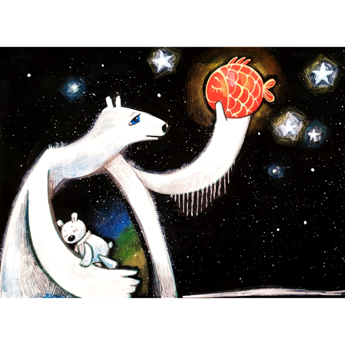 Умка .Эскиз сцены из кукольного спектакля