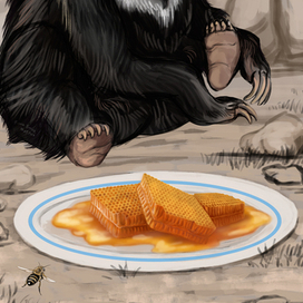 Мишка любит мёд