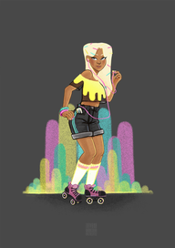 Девушка на роликах 01