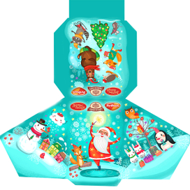 Оформление коробки с конфетами. Новогодний подарок