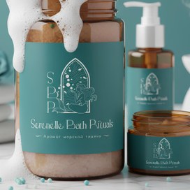 Логотип для премиальной пены для ванны "Serenelle"