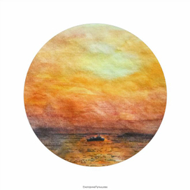 Закат на море