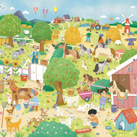 Иллюстрация к виммельбуху "Ферма"