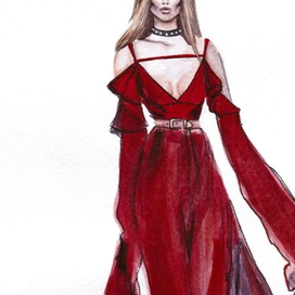 elie saab fashion-illustration