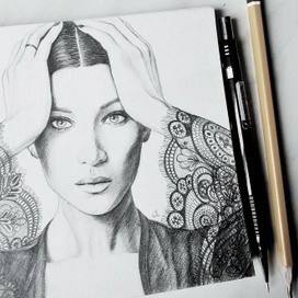 Белла Хадид, портрет