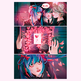 открытка-комикс