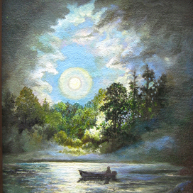 Ночная рыбалка при полной луне