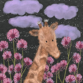 Жираф в облаках 