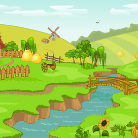 деревенский пейзаж