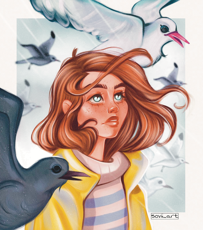 Иллюстрация с девушкой 