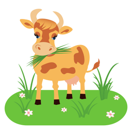 корова детская картинка