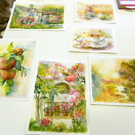 интерьерные акварели 