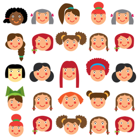 Pattern - Girls (обои для детей)