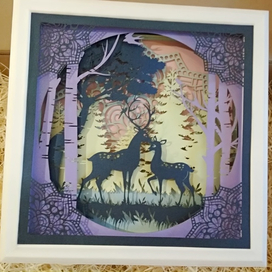 картина из слоев бумаги