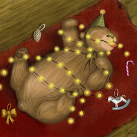 Новогодний мишка