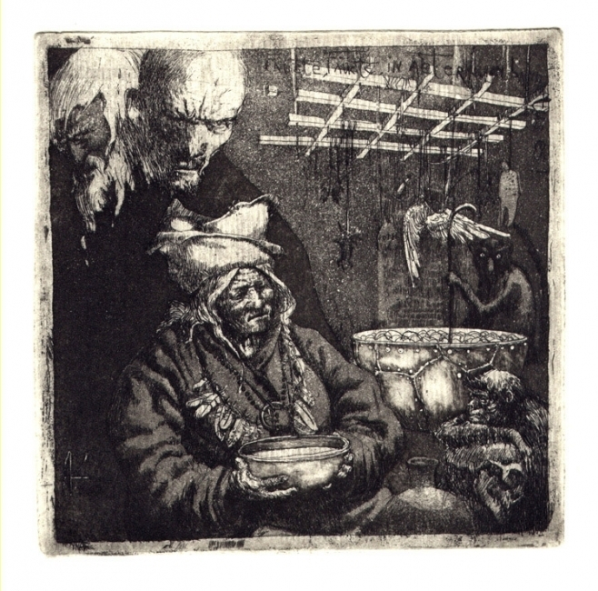 ведьма варит фаусту элексир