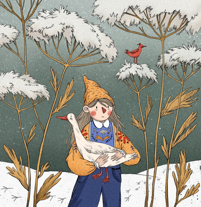 Девочка с гусем.