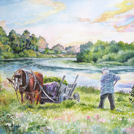 Летняя зорька,запах скошенных трав.