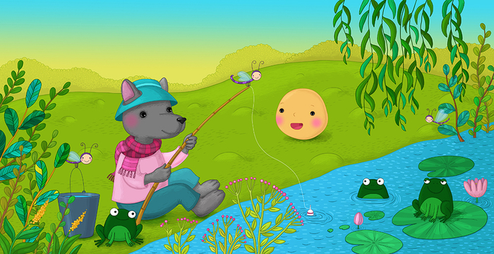 Колобок и волк