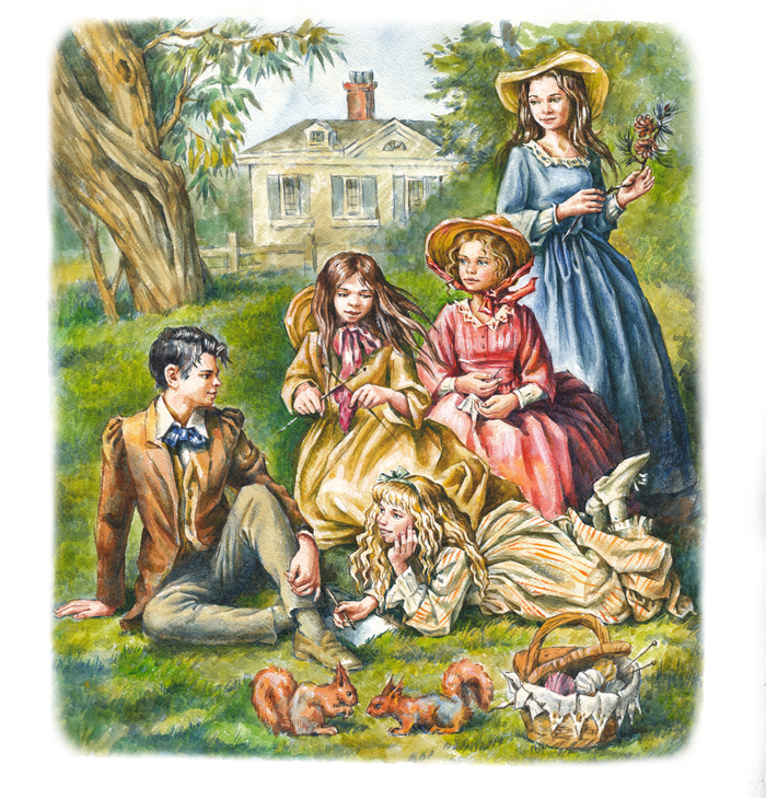 К роману Луизы Мэй Олкотт "Маленькие женщины".