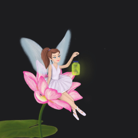 Фея на цветке