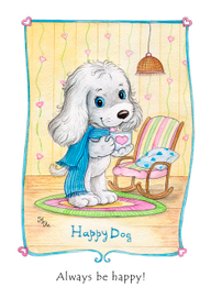 "Happy dog"