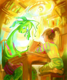 Мирониус учится читать