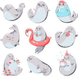 Justin the Seal Stickers