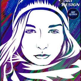 Портрет трафарет