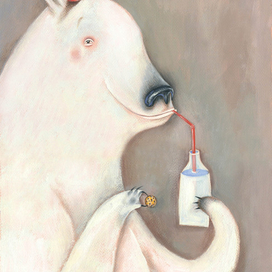 Молочко с печеньем