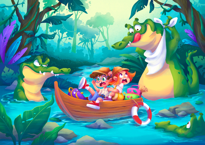 Джек и Джейн встретили крокодилов