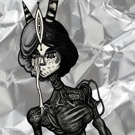 Черно белая фольга