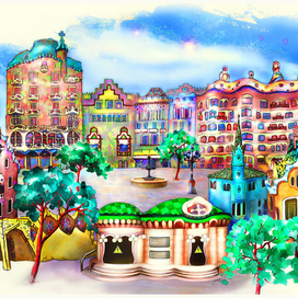 Город в стиле Гауди