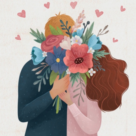 Цветочная открытка