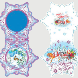 Открытки в форме снежинок