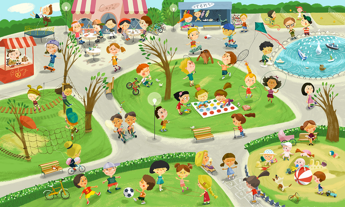 веселая прогулка по городу