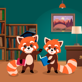 Корпоративная иллюстрация с маскотом