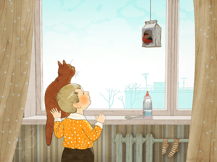 Мальчик и кот